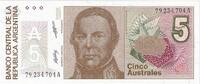 Argentina 5 Australes KM:324b -