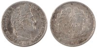 France 1/4 Franc Coin, Louis-Philippe, Paris, Silver -