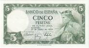 Spain 5 Pesetas Banknote, 1954-07-22 -