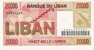 Lebanon 20,000 Livres Banknote, KM:72 -