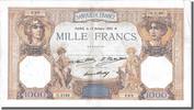France 1000 Francs Banknote, 1 000 F 1927-1940 ''Cérès et Mercure'' -