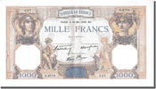 France 500 Francs Banknote, 1 000 F 1927-1940 ''Cérès et Mercure'' -