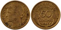 France 50 Centimes Coin, Morlon, Aluminum, Gadoury:423b -