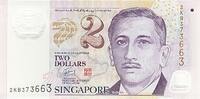 Singapore 2 Dollars Banknote -
