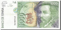 Spain 1000 Pesetas Banknote, 1992-10-12 -