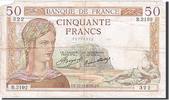 France 50 Francs Banknote, 50 F 1934-1940 ''Cérès'', 1935-10-17 -