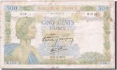 France 500 Francs Banknote, 500 F 1940-1944 ''La Paix'', 1940-10-17 -