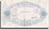 France 500 Francs Banknote, 500 F 1888-1940 ''Bleu et Rose'' -