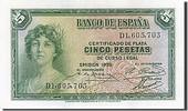 Spain 5 Pesetas Banknote -