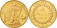 France 50 Francs 1904 A Génie, Paris, Gold, Gadoury:1113, KM:831 AU(55-58)