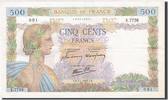 France 500 Francs Banknote, 1943-01-07, Fayette:32.44, KM:95b -