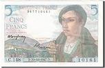 France 5 Francs Banknote, 1947-10-30, Fayette:5.7, KM:98a -