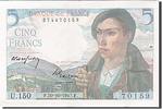France 5 Francs Banknote, 1947-10-30, Fayette:5.7, KM:98b -