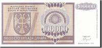 Bosnia - Herzegovina 100,000 Dinara Banknote, 1993, KM:141a -