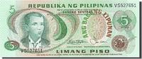 Philippines 5 Piso Banknote, Undated, KM:160b -
