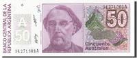 Argentina 50 Australes Banknote, Undated (1986-1989), KM:326a -