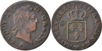 France Sol Coin, Louis XV, Sol à la vieille tête, Lille -