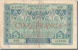 Morocco 5 Francs Banknote, Undated (1924), KM:9 -