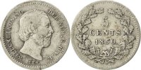 Netherlands 5 Cents Coin, William III, Silver, KM:91 -