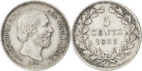 Netherlands 5 Cents Coin, William III, Silver, KM:91 -