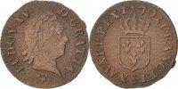 France Liard Coin, Louis XV, Liard à la vieille tête, Reims -