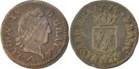 France Liard Coin, Louis XV, Liard à la vieille tête, Lille -