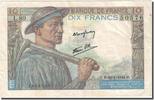 France 10 Francs 1941-1949 ''Mineur'', 1944-01-20, AU(50-53) KM:99c -