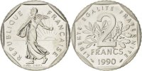 France 2 Francs Coin, Semeuse, Nickel, KM:942.1 -