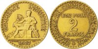 France 2 Francs Coin, Chambre de commerce, Aluminum-Bronze -