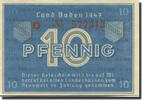 Germany 10 Pfennig Banknote, Baden, KM:S1002a -