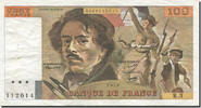 France 100 Francs Delacroix, 1978, Fayette:68.3, KM:153 -