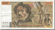 France 100 Francs Delacroix, 1978, Fayette:69.01f, KM:154a -