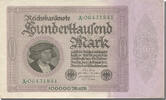 Germany 100,000 Mark Banknote, 1923-02-01, KM:83a -