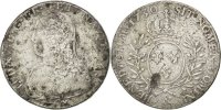 France 1/2 ECU, 44 Sols Coin, Louis XV, 1/2 Écu aux branches d'olivier -