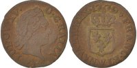 France Liard Coin, Louis XV, Liard à la vieille tête, Lille -