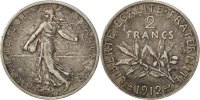 France 2 Francs Coin, Semeuse, Silver, KM:845.1, Gadoury:532 -