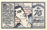 Germany 75 Pfennig Banknote, Kahla, graphique, 1921 UNC(63) Mehl:668.7 -