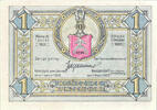 Germany 1 Mark Banknote, Kunzendorf, Blason, 1922 UNC(63) Mehl:750.1 -