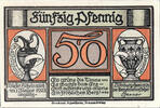Germany 50 Pfennig Banknote, Ilsenburg, paysage, 1921 UNC(63) Mehl:644.2 -