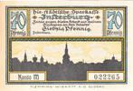 Germany 70 Pfennig Banknote, Insterburg, Blason, Mehl:645.1 -