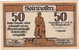 Germany 50 Pfennig Banknote, Solnhofen, statue, 1921 UNC(63) Mehl:1236.1a -