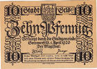 Germany 10 Pfennig Banknote, Sommerfeld, Eglise, UNC(63) Mehl:S85.6 -