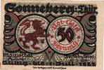 Germany 50 Pfennig Banknote, Sonneberg, Lion 1922-07-01, UNC(63) Mehl:1244.2 -