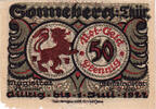 Germany 50 Pfennig Banknote, Sonneberg, personnage, 1922 EF(40-45) Mehl:1244.2 -