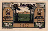 Germany 25 Pfennig Banknote, Ballenstedt, jardin, 1921 UNC(63) Mehl:60.1 -