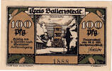 Germany 100 Pfennig Banknote, Ballenstedt, tour 1921-08-22, UNC(63) Mehl:60.1 -