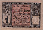 Germany 2 Mark Banknote, Berlin, rue, 1922-03-01, Mehl:92.3 -