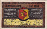 Germany 1 Mark Banknote, Barntrup, personnage 1921-11-20, EF(40-45) Mehl:66.1 -