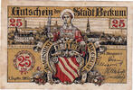Germany 25 Pfennig Banknote, Beckum, roi, 1920 VF(30-35) Mehl:68.2 -