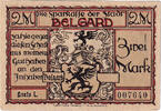 Germany 2 Mark Banknote, Belgard, soldat, Mehl:69.3a -